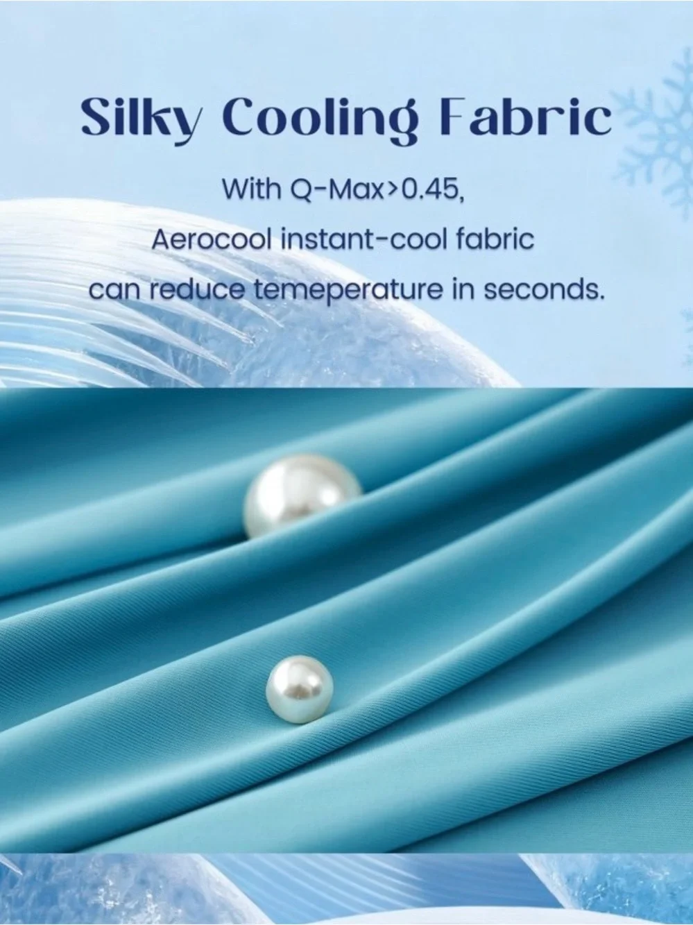 Cooling and breathable Light Blue Comforter with Dark Piping -
